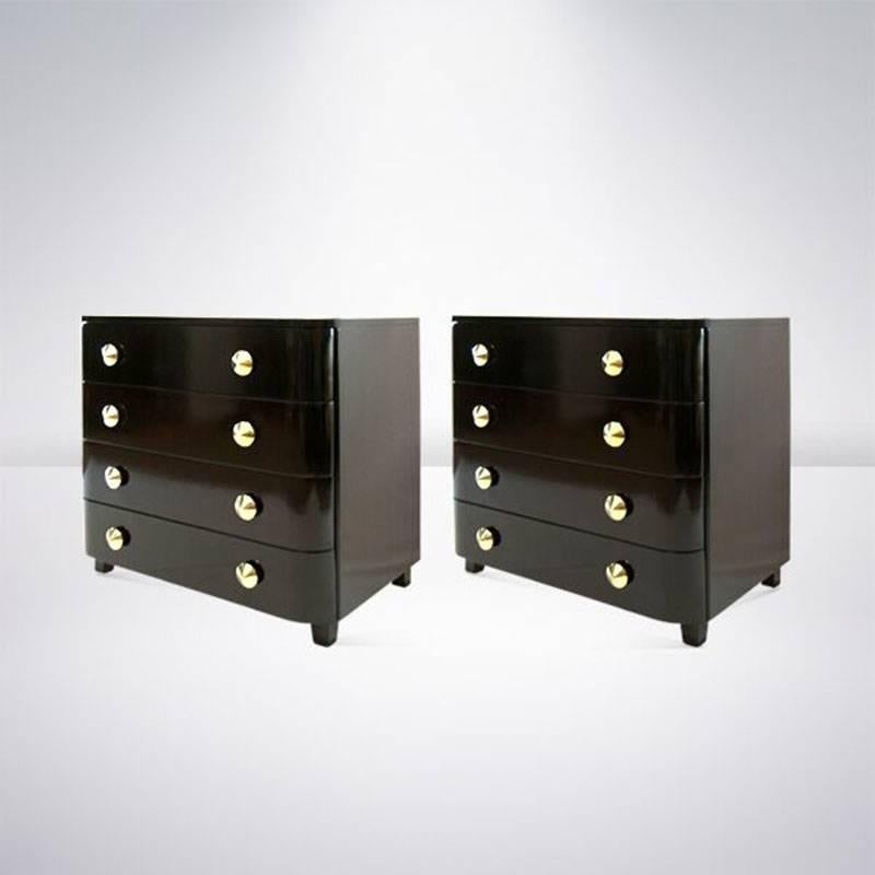 Mid-Century Modern Early Pair of Bachelors Chests by Paul Frankl, 1940s