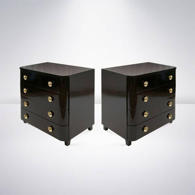 Early Pair of Bachelors Chests by Paul Frankl, 1940s In Excellent Condition In Westport, CT