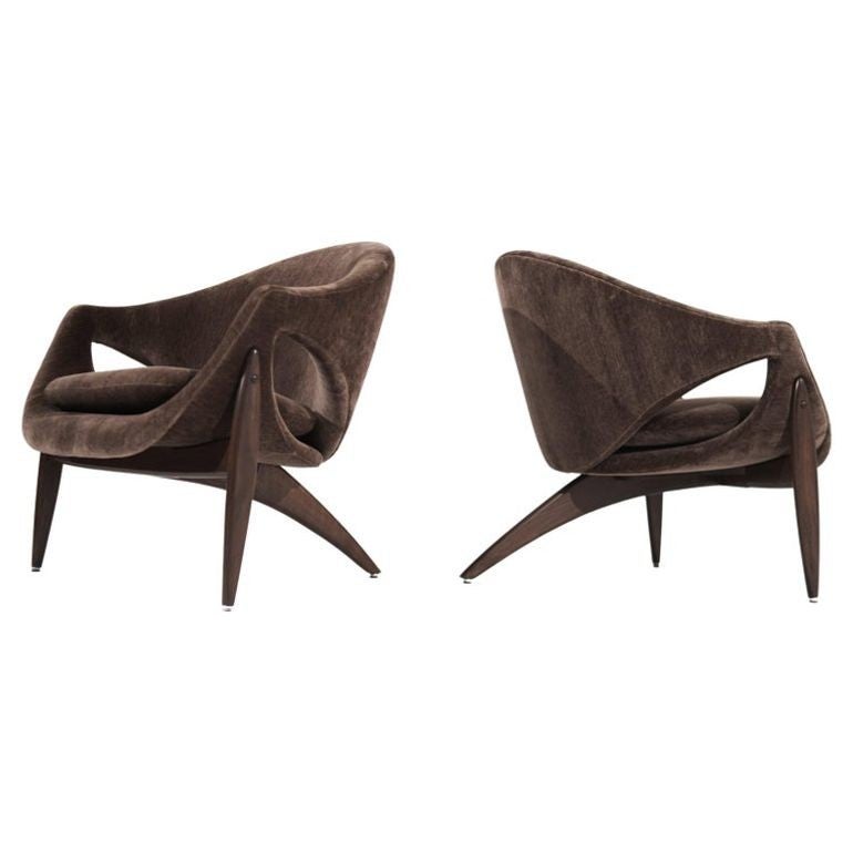 Sculptural Lounge Chairs by Luigi Tiengo for Cimon, Canada, C. 1960s