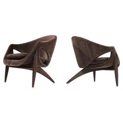 Retro Sculptural Lounge Chairs by Luigi Tiengo for Cimon, Canada, C. 1960s