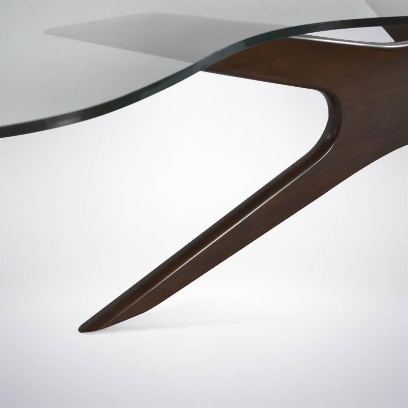 Glass Biomorphic Cocktail Table by Adrian Pearsall