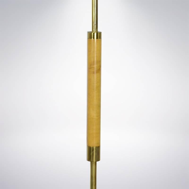 Mid-Century Modern Gerald Thurston for Lightolier Brass Floor Lamp