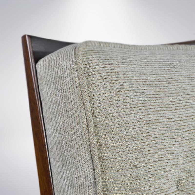 Paul McCobb for Directional Lounge Chair in Grey Chenille 4