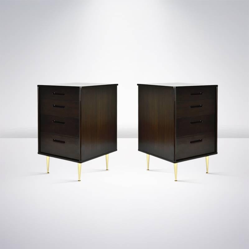 American Pair of Edward Wormley for Dunbar Bedside Tables, circa 1950s