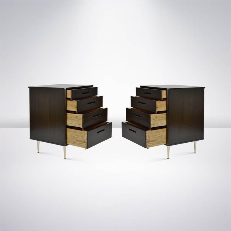 Mid-Century Modern Pair of Edward Wormley for Dunbar Bedside Tables, circa 1950s