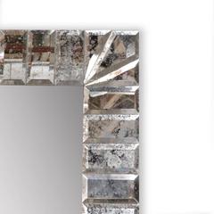Faceted Antiqued Mirror