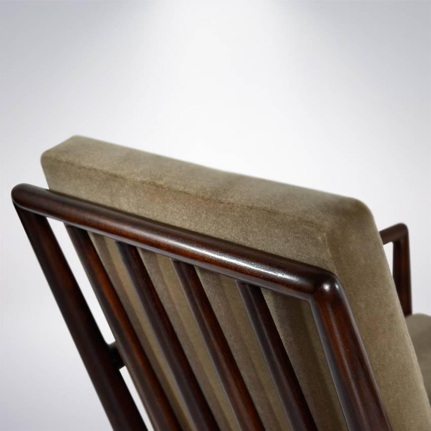 T.H. Robsjohn-Gibbings for Widdicomb Lounge Chairs in Mohair, Model WWZ 1