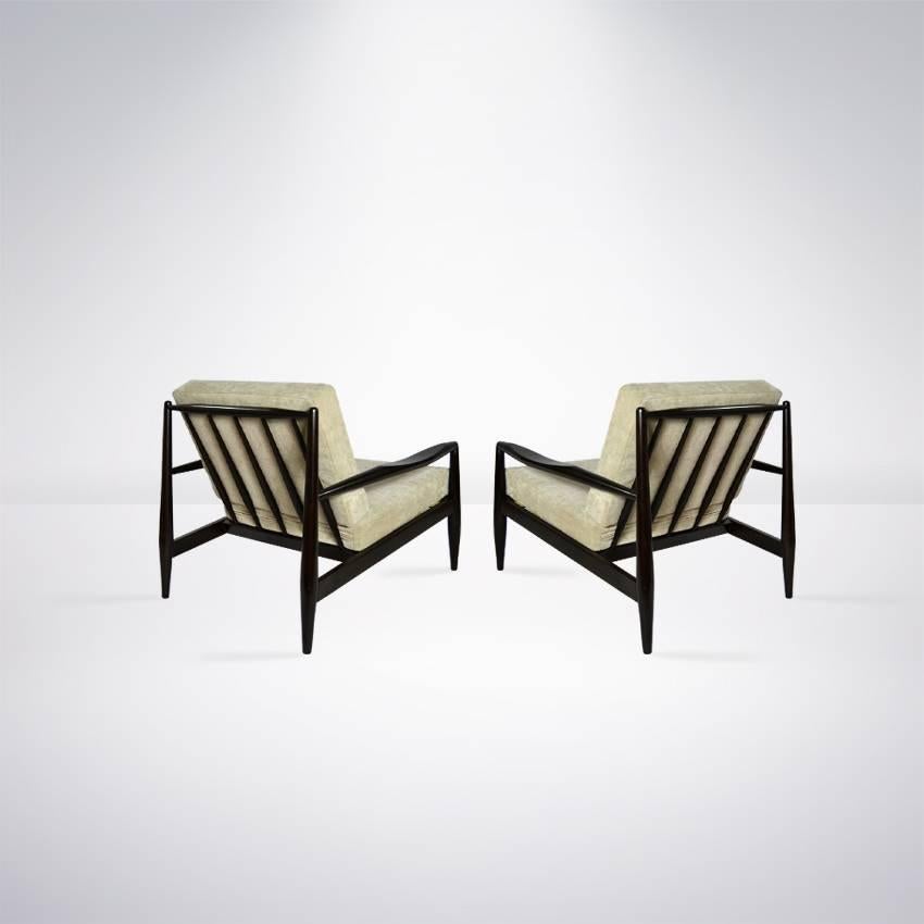 Pair of Sculptural Adrian Pearsall Lounge Chairs, Model 834-C, circa 1950s In Excellent Condition In Westport, CT