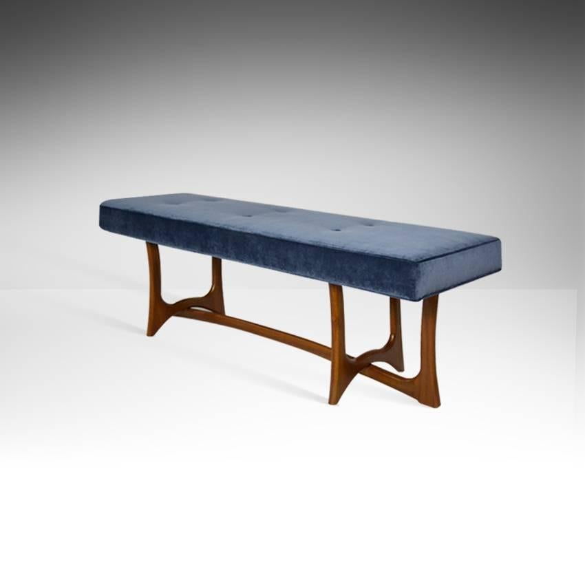 Sculptural Walnut Bench by Adrian Pearsall In Excellent Condition In Westport, CT