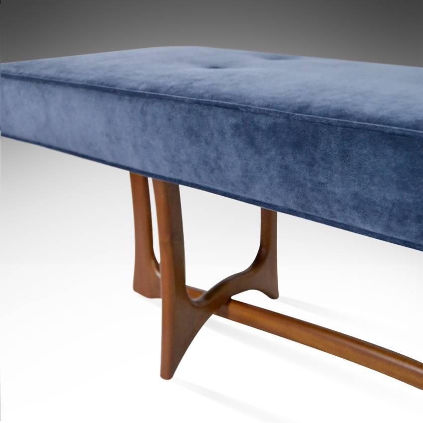 20th Century Sculptural Walnut Bench by Adrian Pearsall