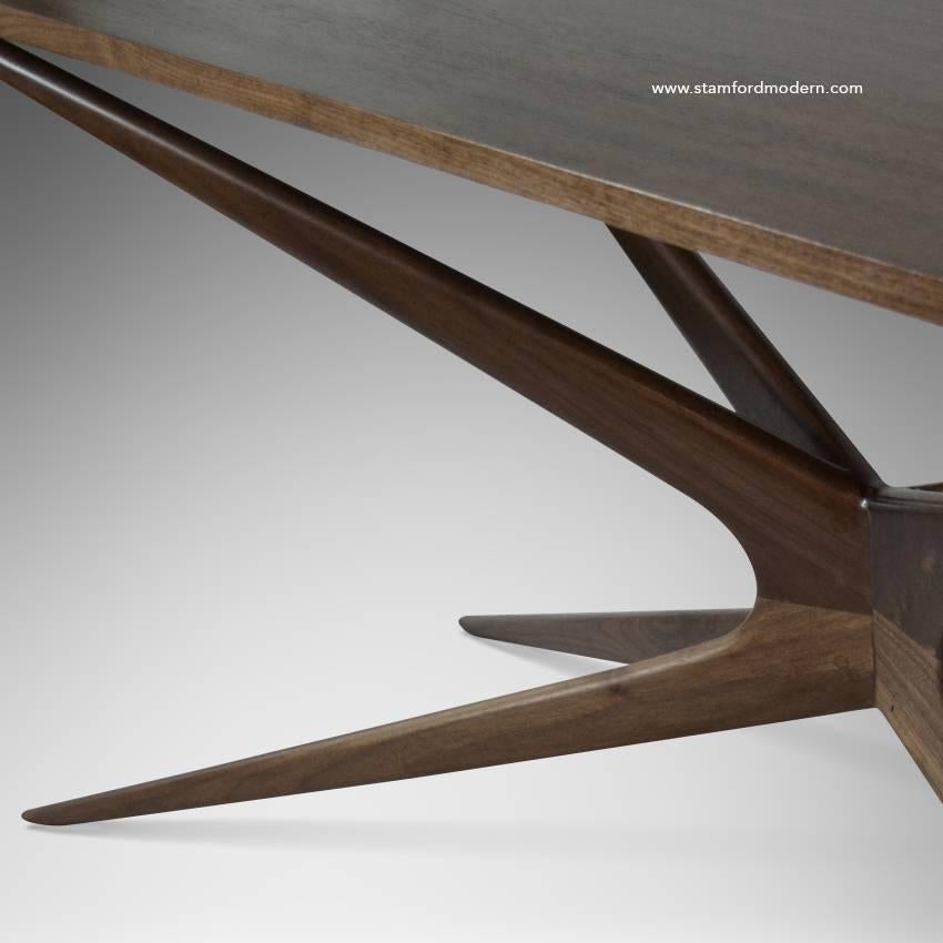 Contemporary Sculptural Walnut Gazelle Console Table