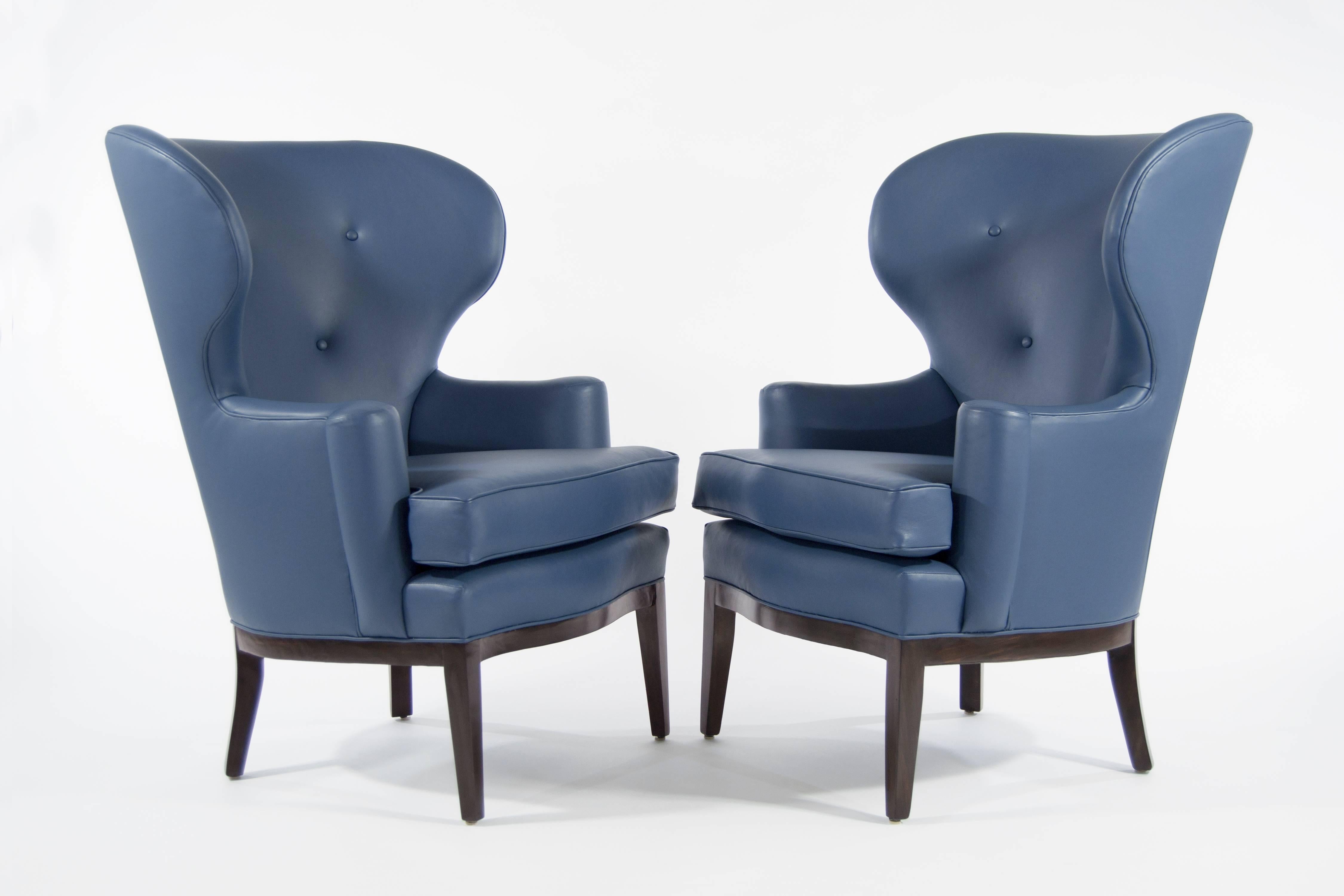 American Early Wingback Chairs by Edward Wormley for Dunbar, circa 1940s