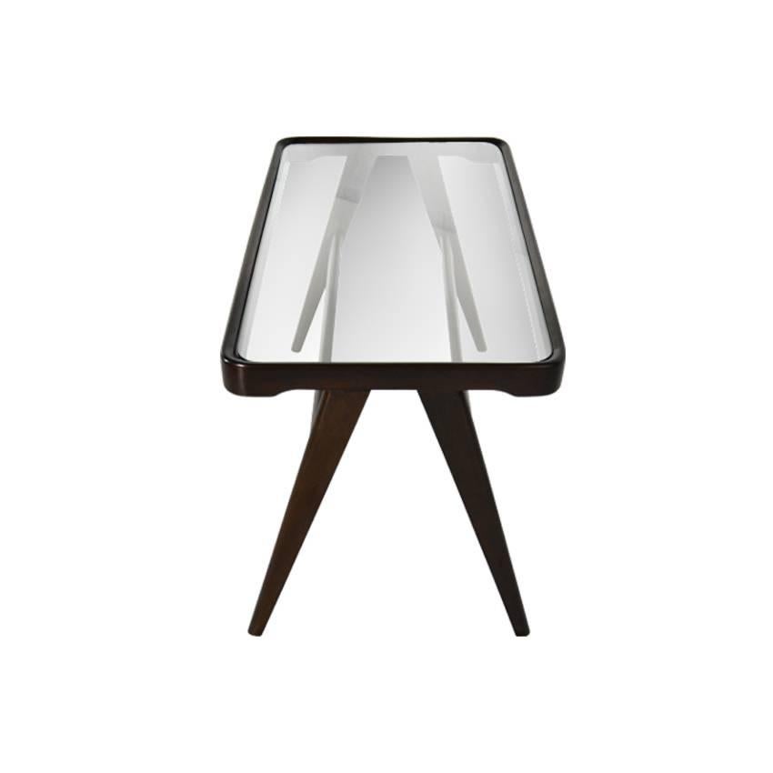 20th Century Italian Glass Top Side Table