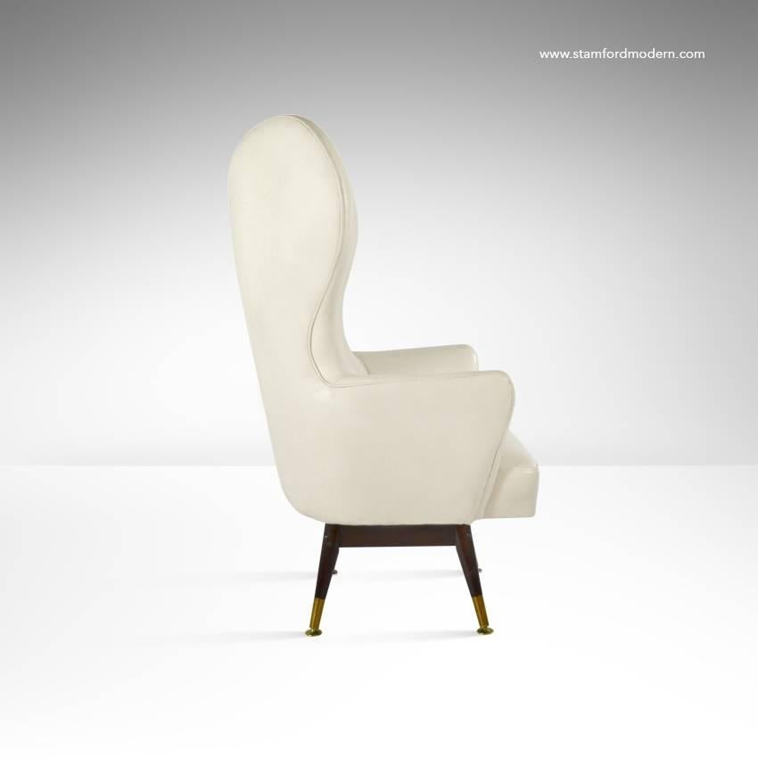 American Modernist Swivel Wingback Chair by Karpen of California