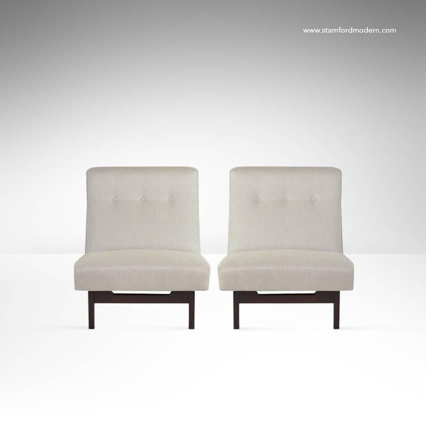 Mid-Century Modern Jens Risom Armless Lounge Chairs