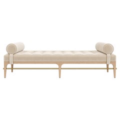 Linear Daybed – Double Bolster in White Oak Series 72