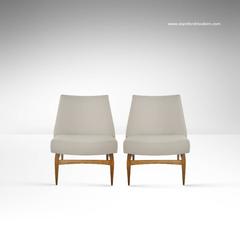 Pair of Sculptural Italian Slipper Chairs