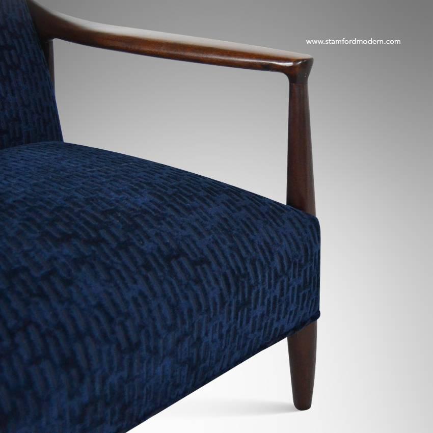 20th Century Danish Modern Sculptural Walnut Lounge Chairs, Ib Kofod-Larsen