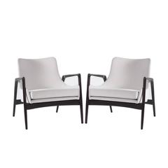 Pair of Easy Lounge Chairs by Ib Kofod-Larsen, Denmark, 1950s