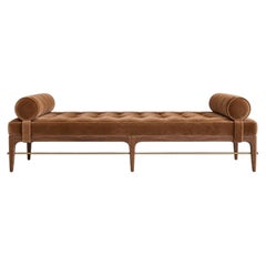 Linear Daybed – Double Bolster in Natural Walnut Series 72