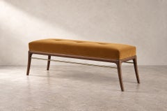 Sabre Leg Bench Series 60 in Special Walnut by Stamford Modern