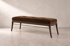 Sabre Leg Bench Series 60 in Dark Walnut by Stamford Modern