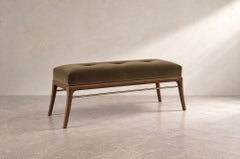 Sabre Leg Bench Series 48 in Special Walnut by Stamford Modern