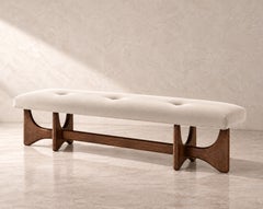 Artisanal Bench Series 72 in Special Walnut by Stamford Modern