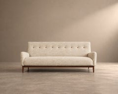 Mid-Century Modern Walnut Floating Sofa, Model U-150 by Jens Risom, circa 1950s