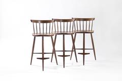 Set of Three Mira Bar Stools by George Nakashima