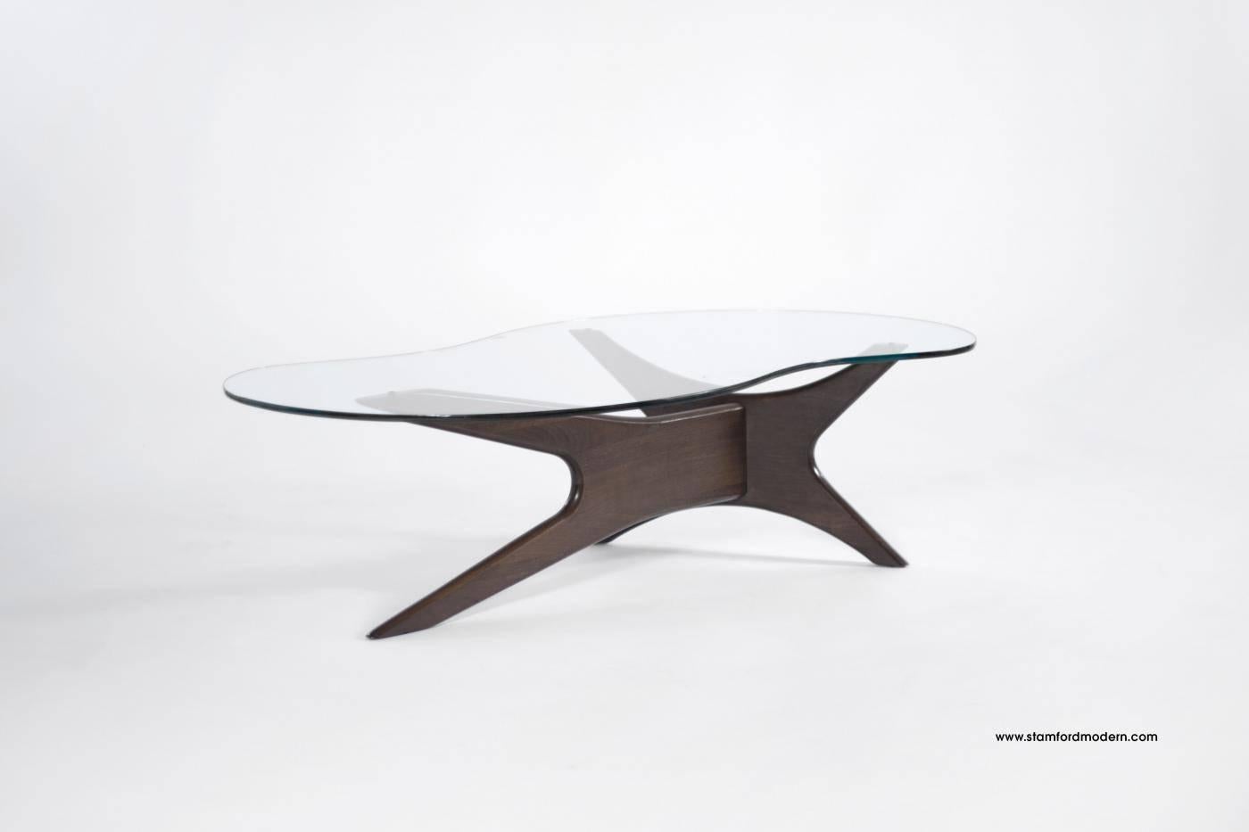 Asymmetrical Walnut Cocktail Table by Adrian Pearsall 1