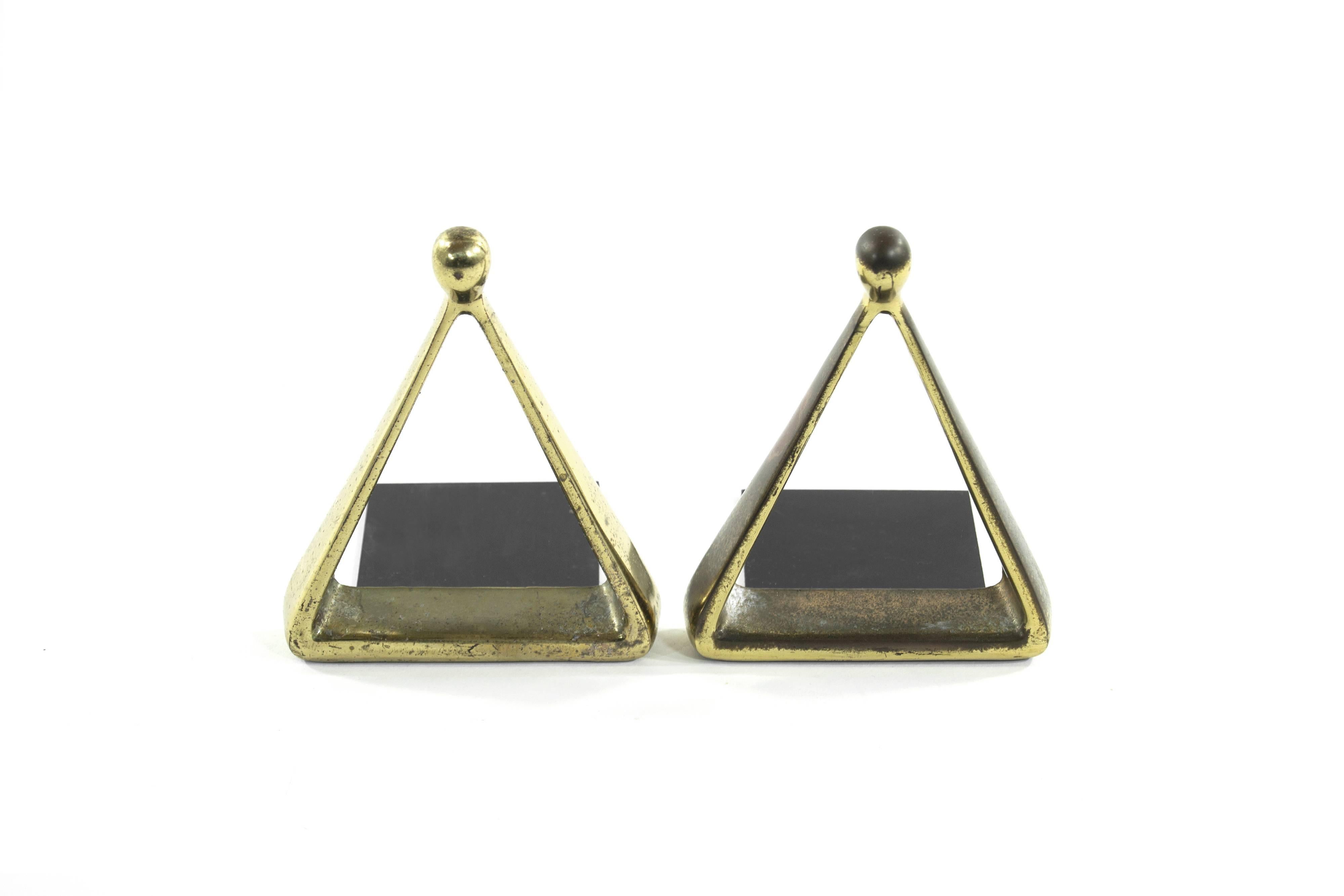 Mid-Century Modern Pair of Triangular Bookends by Ben Seibel for Jenfred Ware, 1950s