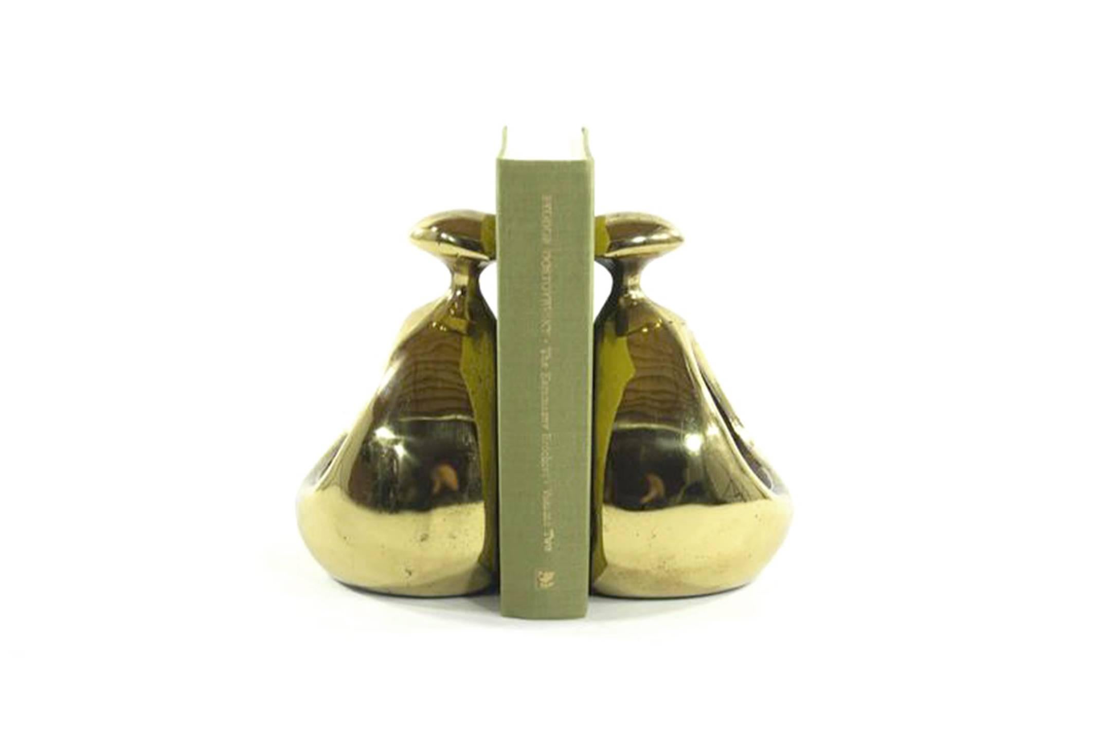 Pair of Brass Stirrup Bookends by Ben Seibel for Jenfred Ware 2