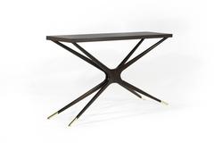 Gazelle Collection Console in Dark Walnut
