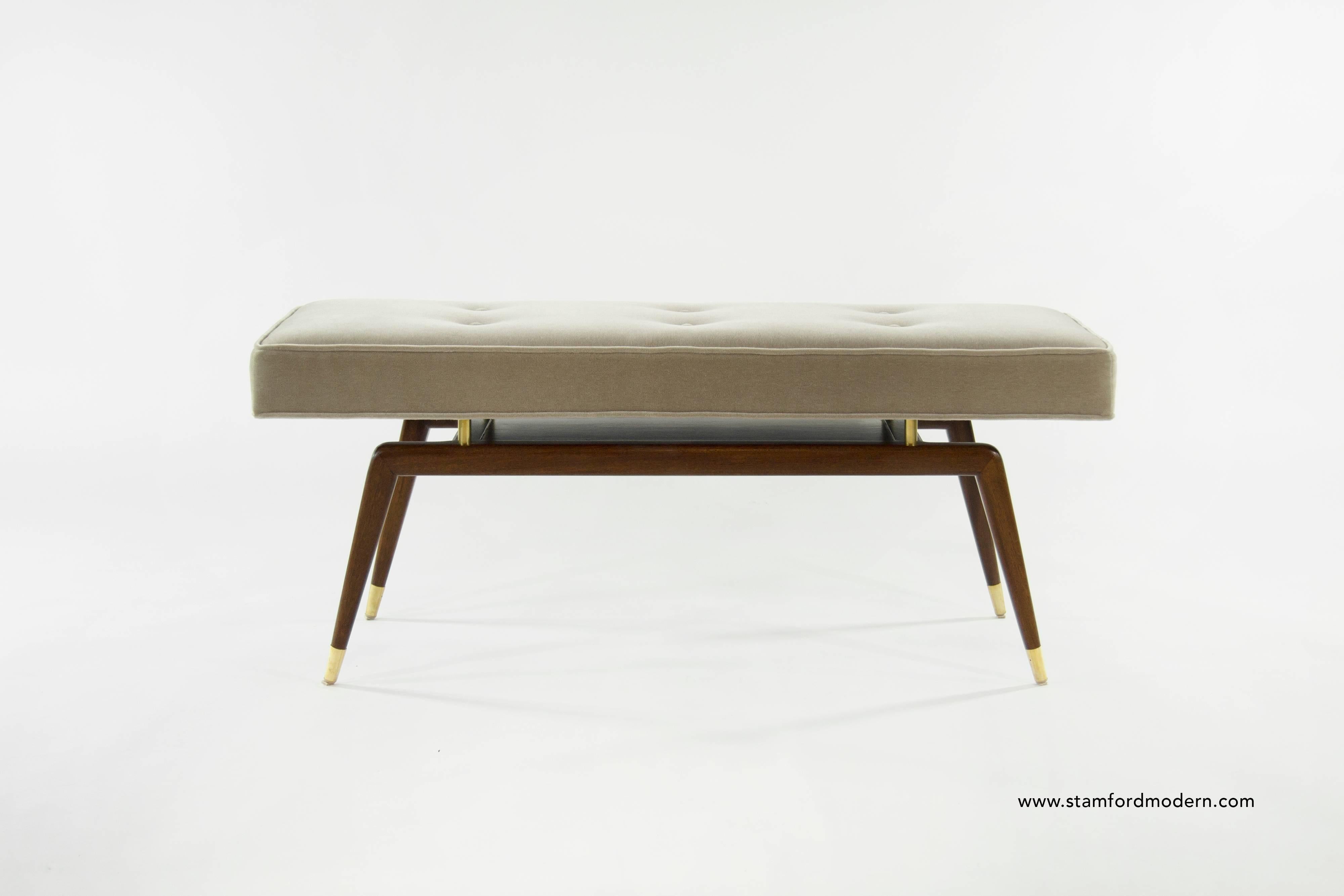 Gio Ponti Style Floating Bench In Excellent Condition In Westport, CT