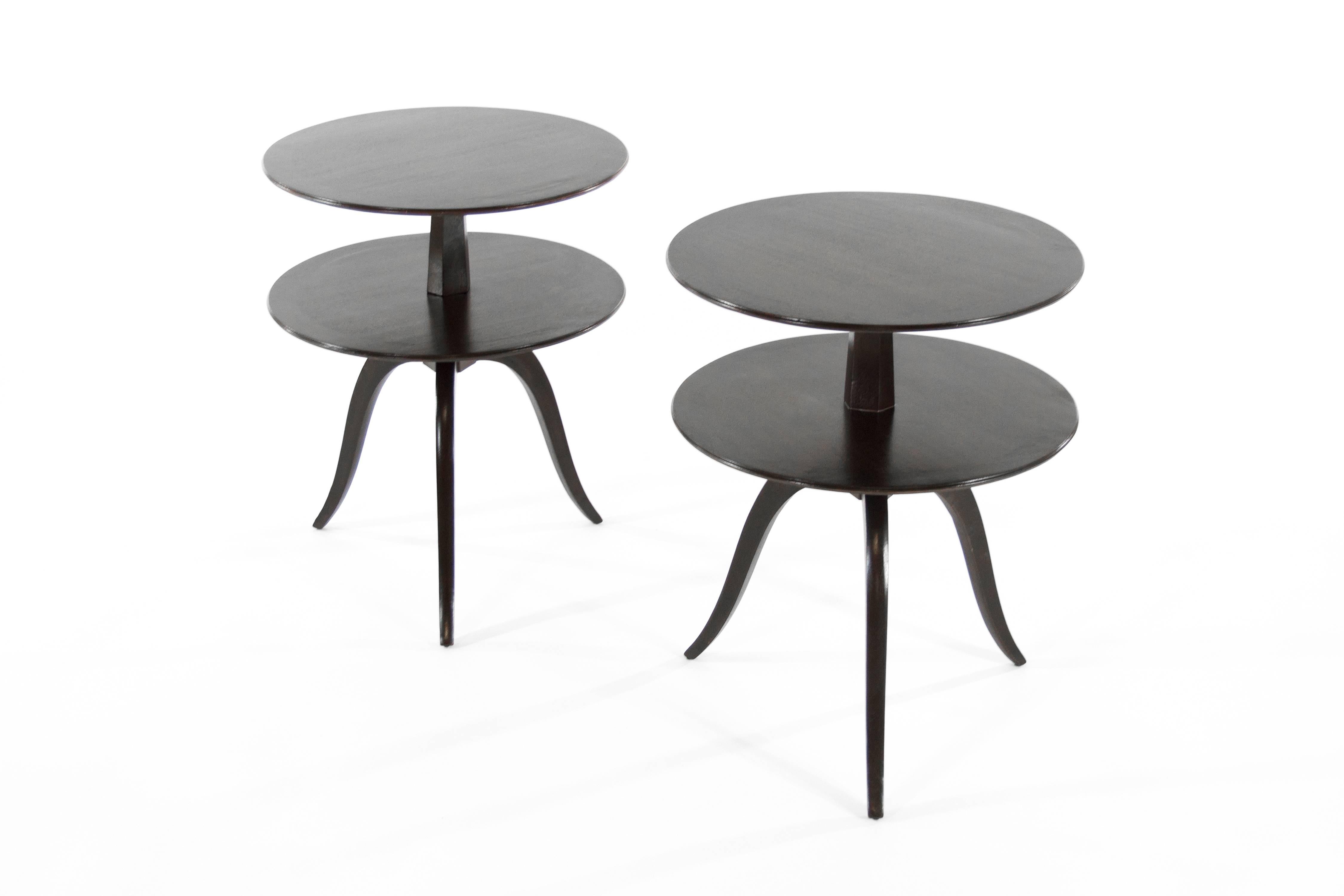 Mid-Century Modern Paul Frankl for Brown Saltman Tiered Side Tables