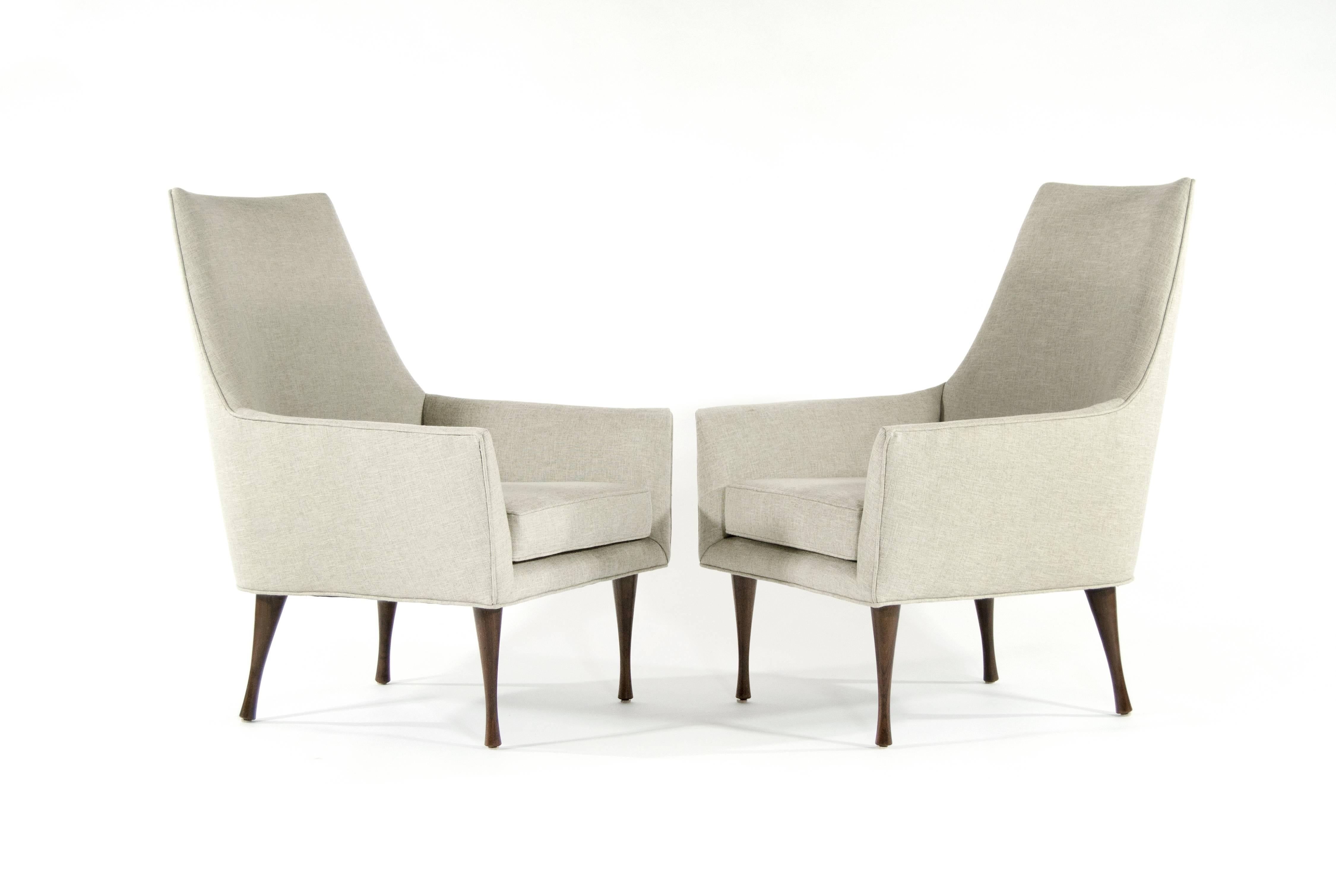 Symmetric Group Lounge Chairs by Paul McCobb for Widdicomb In Excellent Condition In Westport, CT