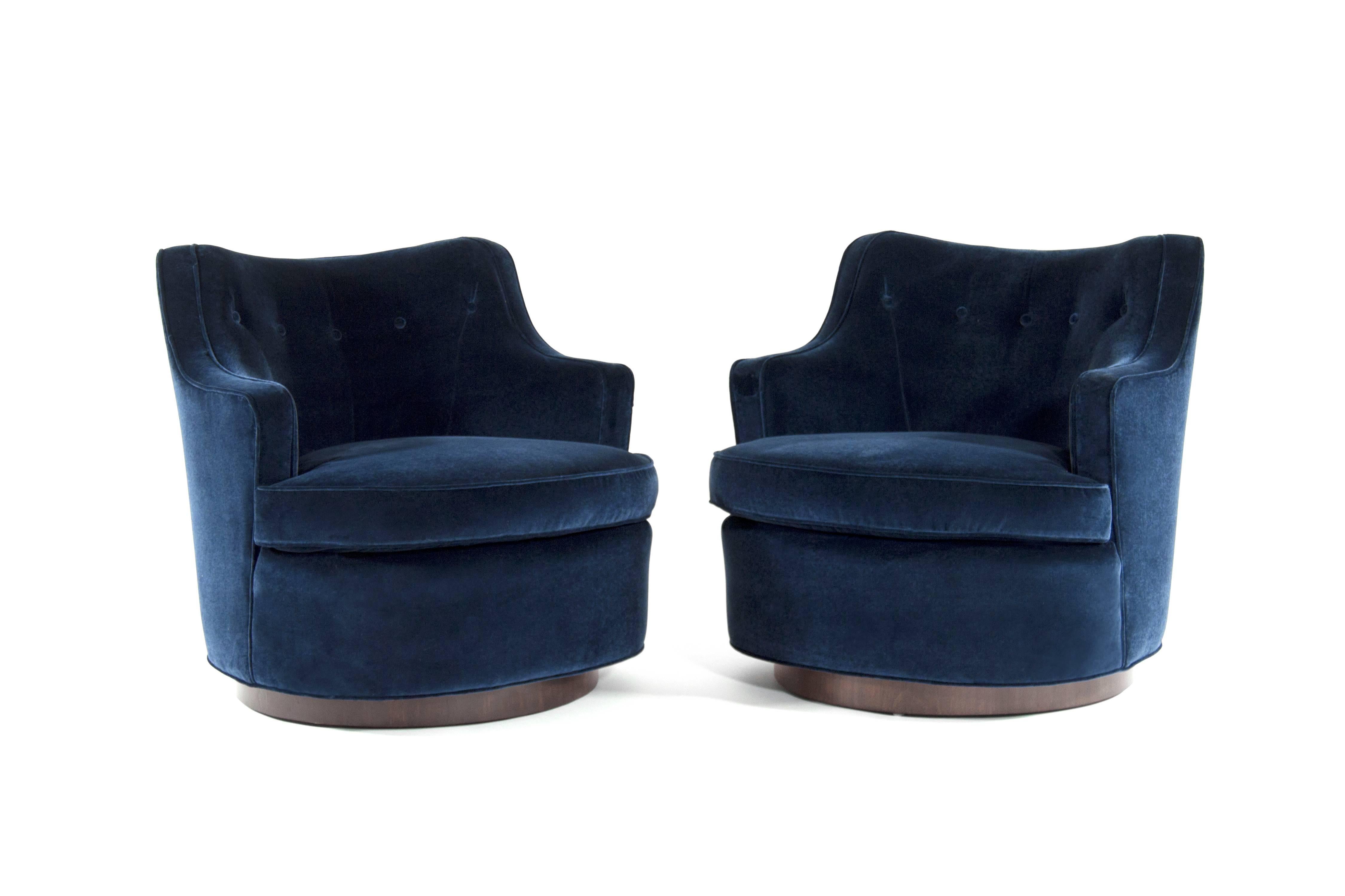 navy blue swivel chairs