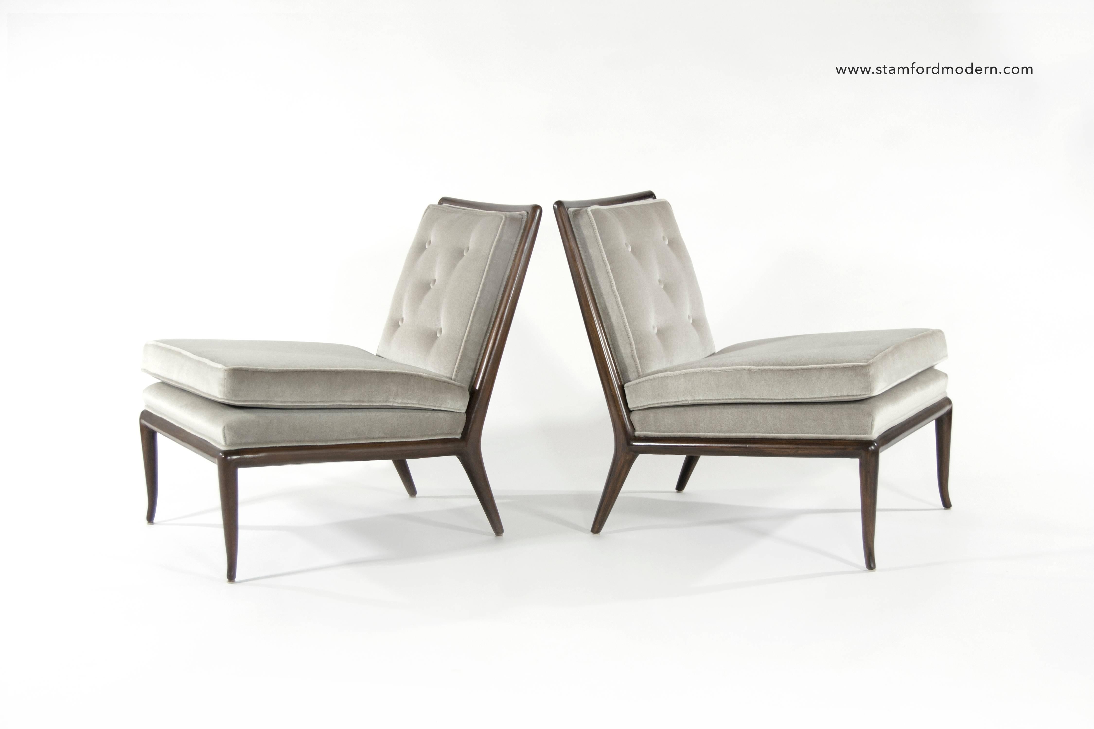 Mid-Century Modern T.H. Robjohn-Gibbings for Widdicomb Slipper Chairs