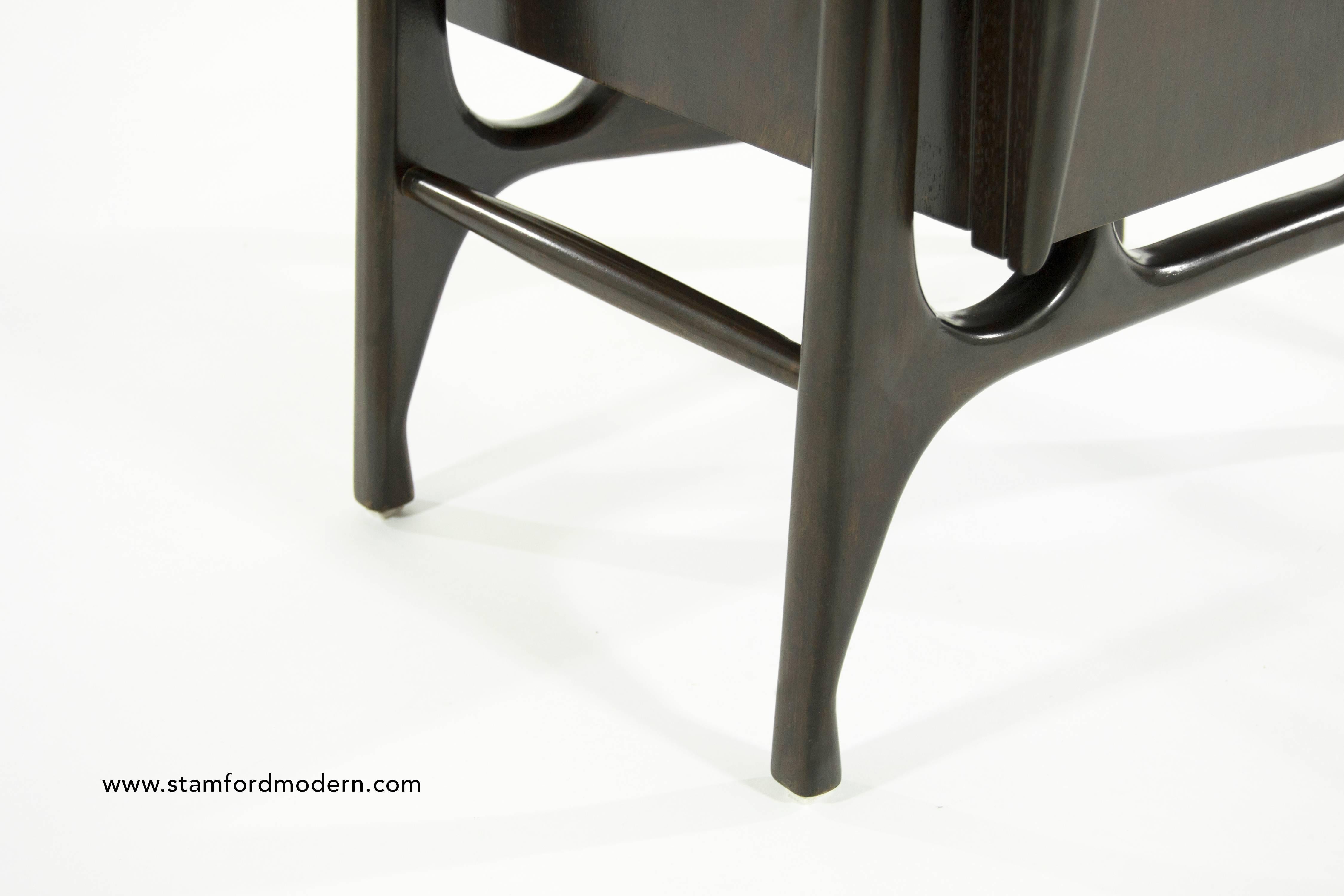 20th Century Sculpted Walnut End Tables