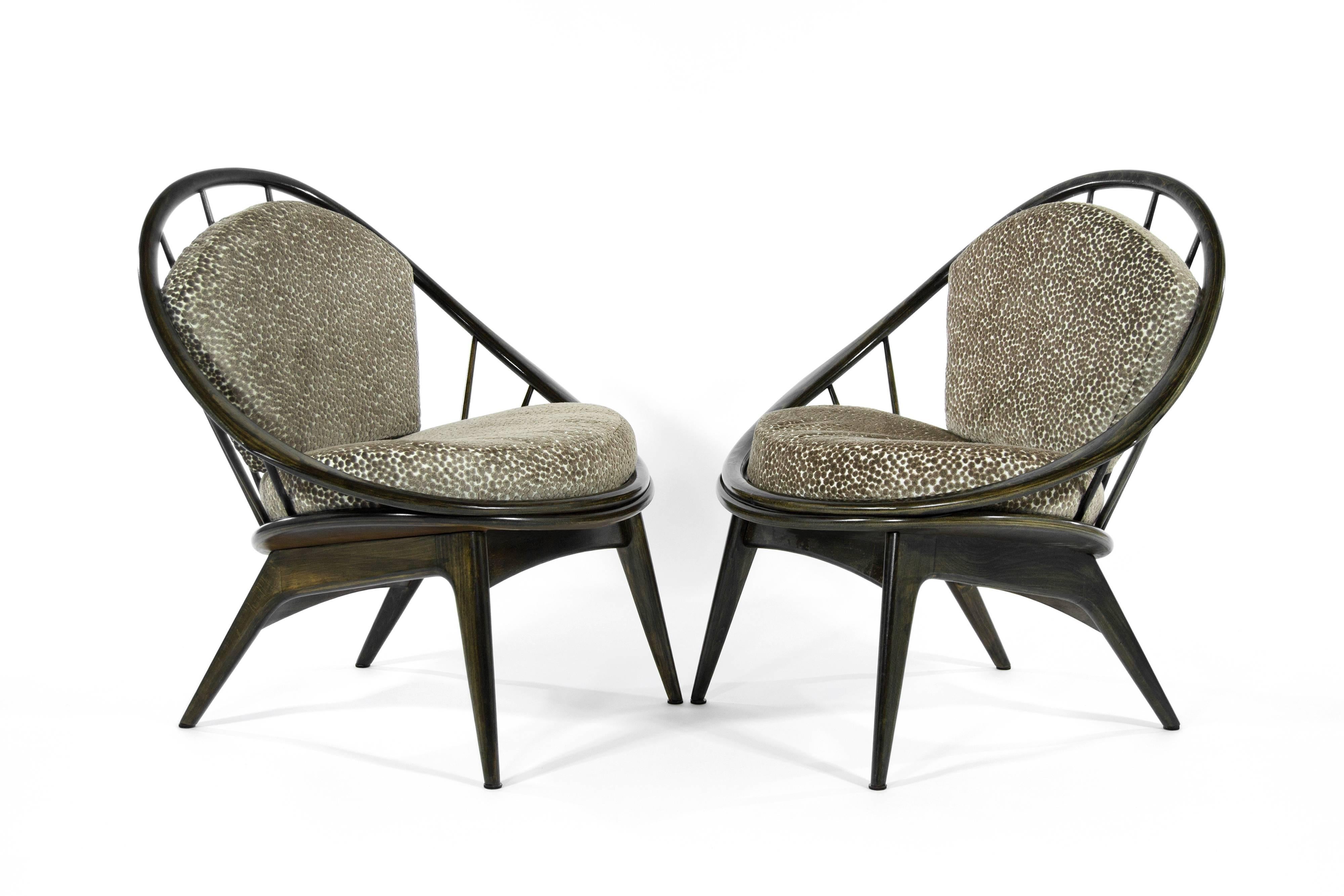 Scandinavian Modern Ib Kofod-Larsen for Selig Lounge Chairs, 1959