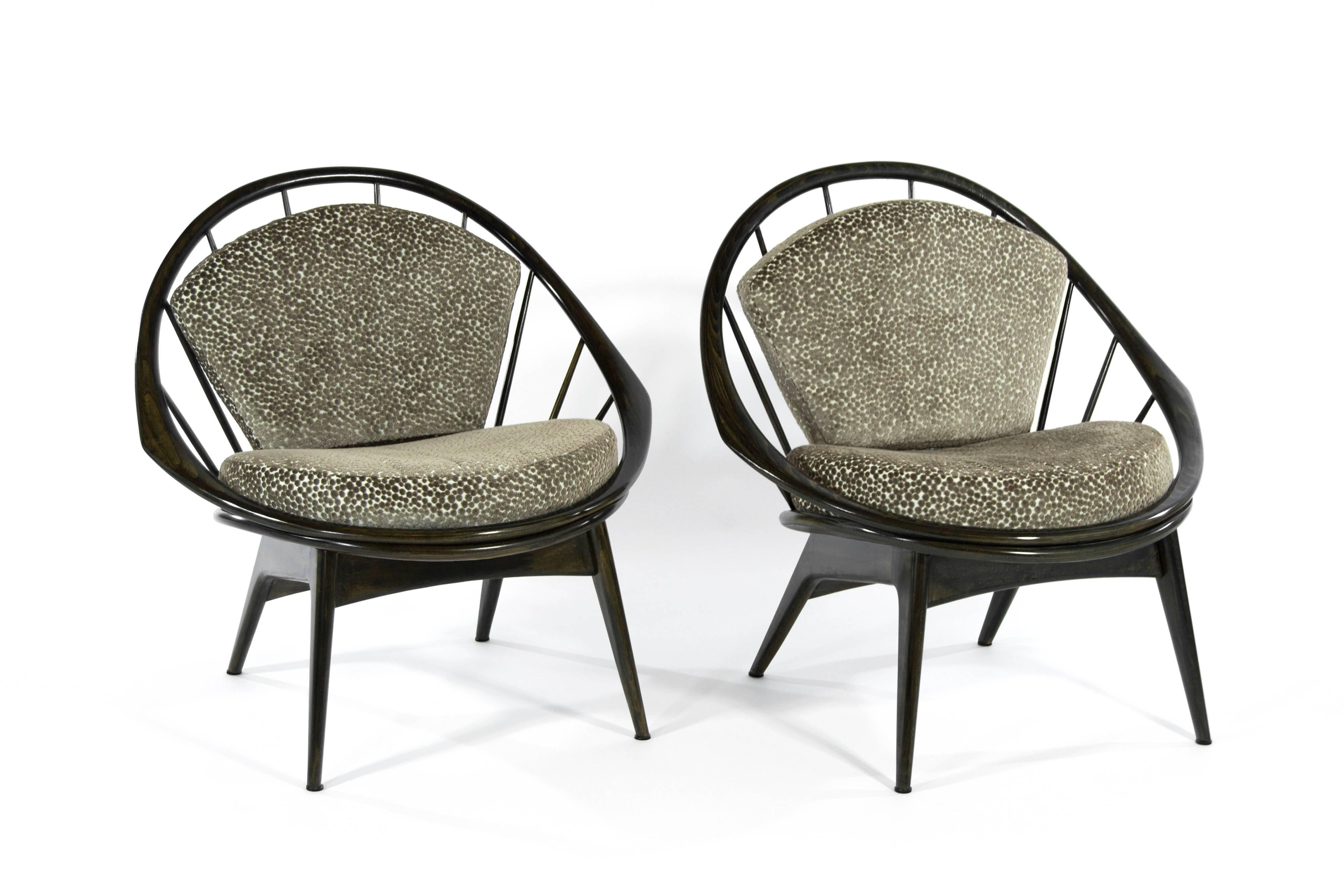 Embossed Ib Kofod-Larsen for Selig Lounge Chairs, 1959