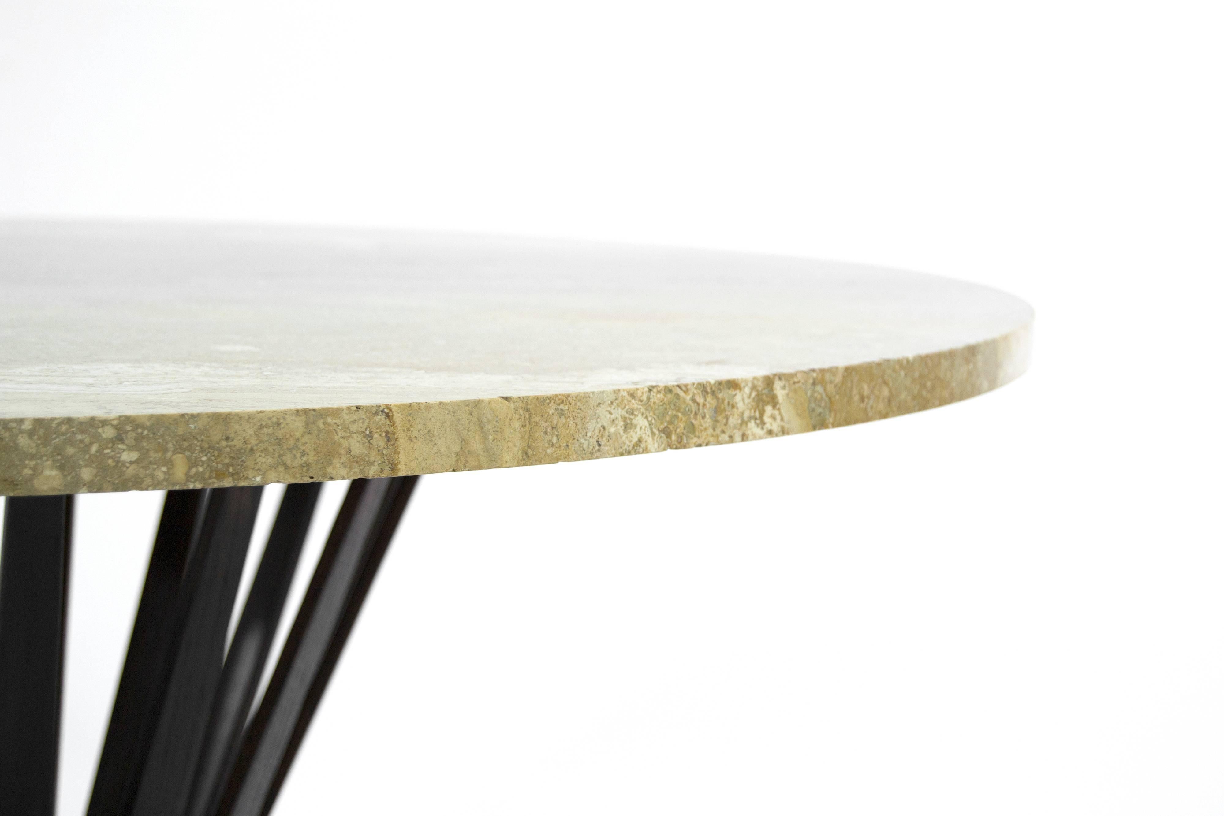 20th Century Edward Wormley Sheaf of Wheat Marble Top Coffee Table
