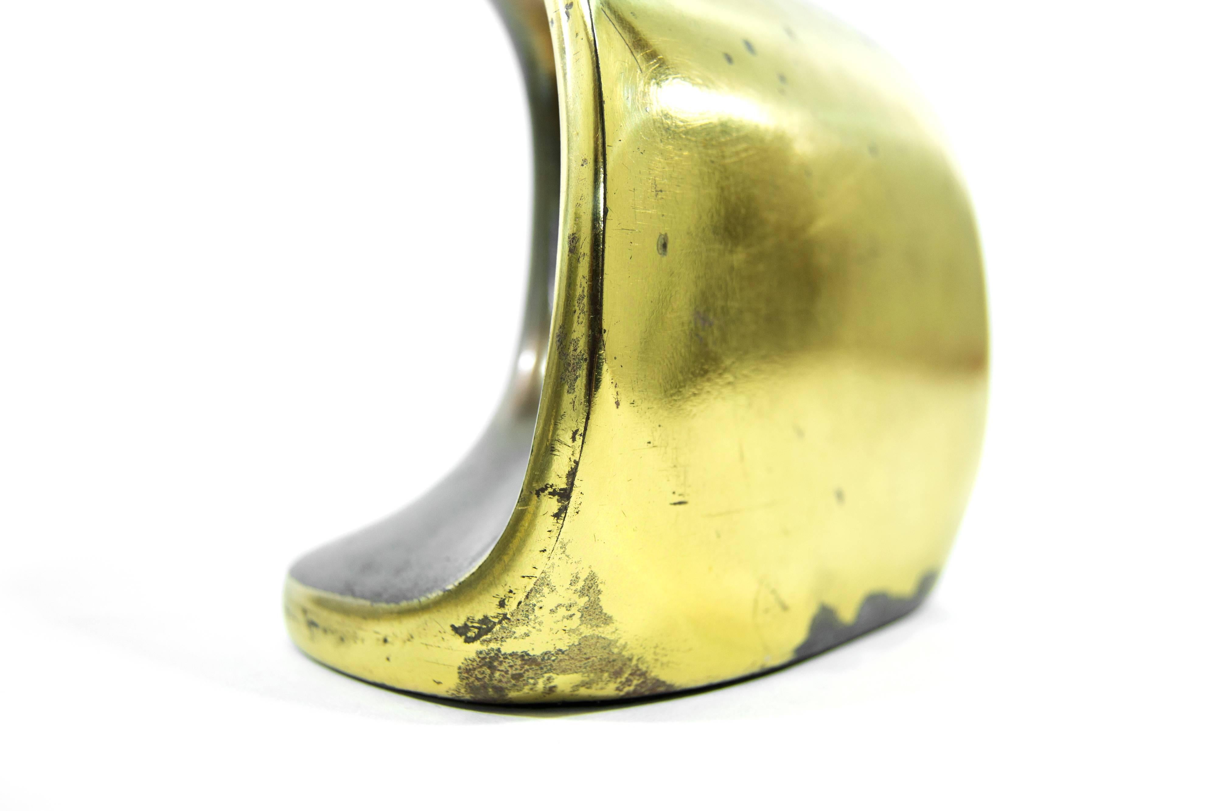 Patinated Brass Bookends by Ben Seibel for Jenfred Ware 2