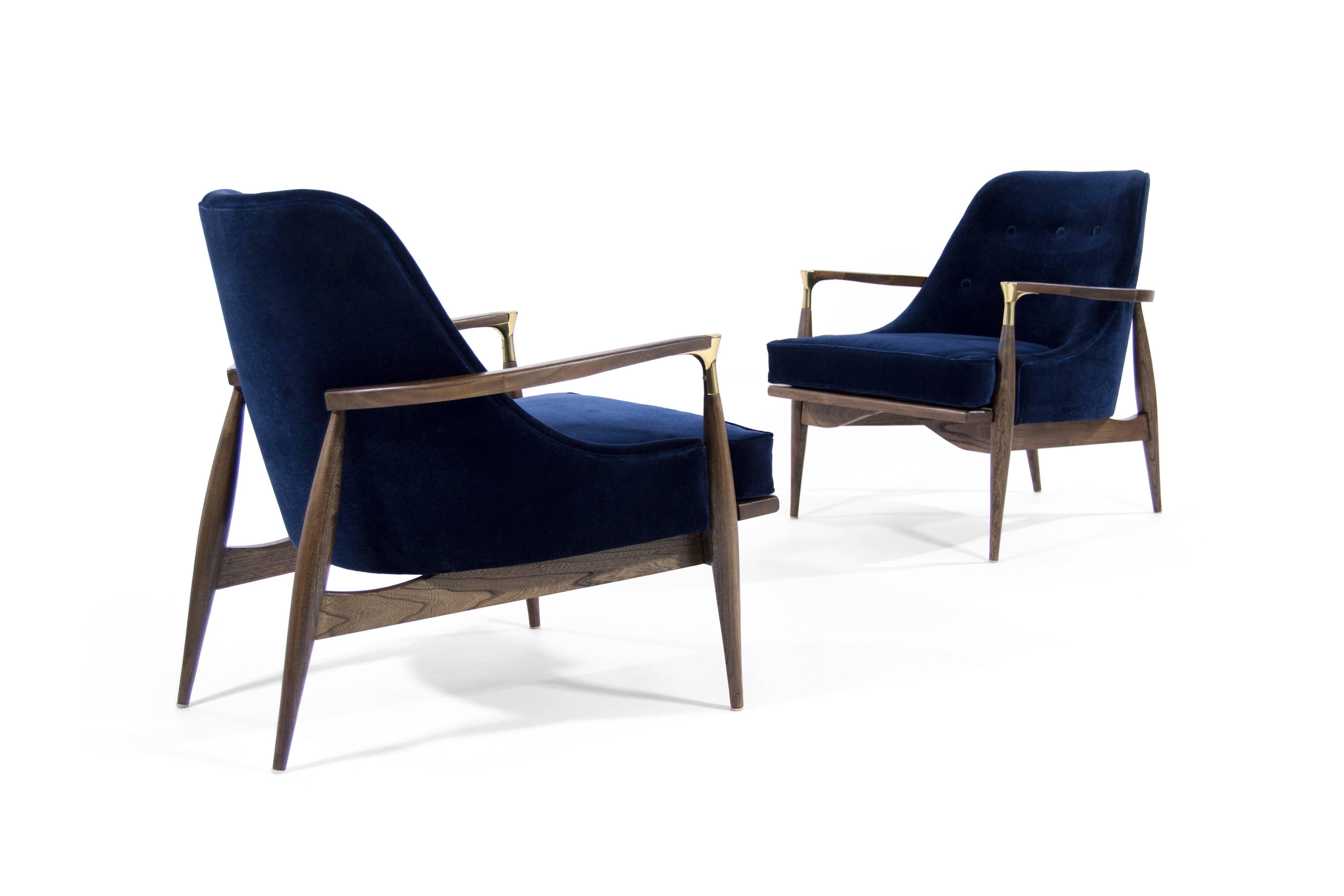 Scandinavian Modern Danish Modern Lounge Chairs in the Style of Ib Kofod-Larsen