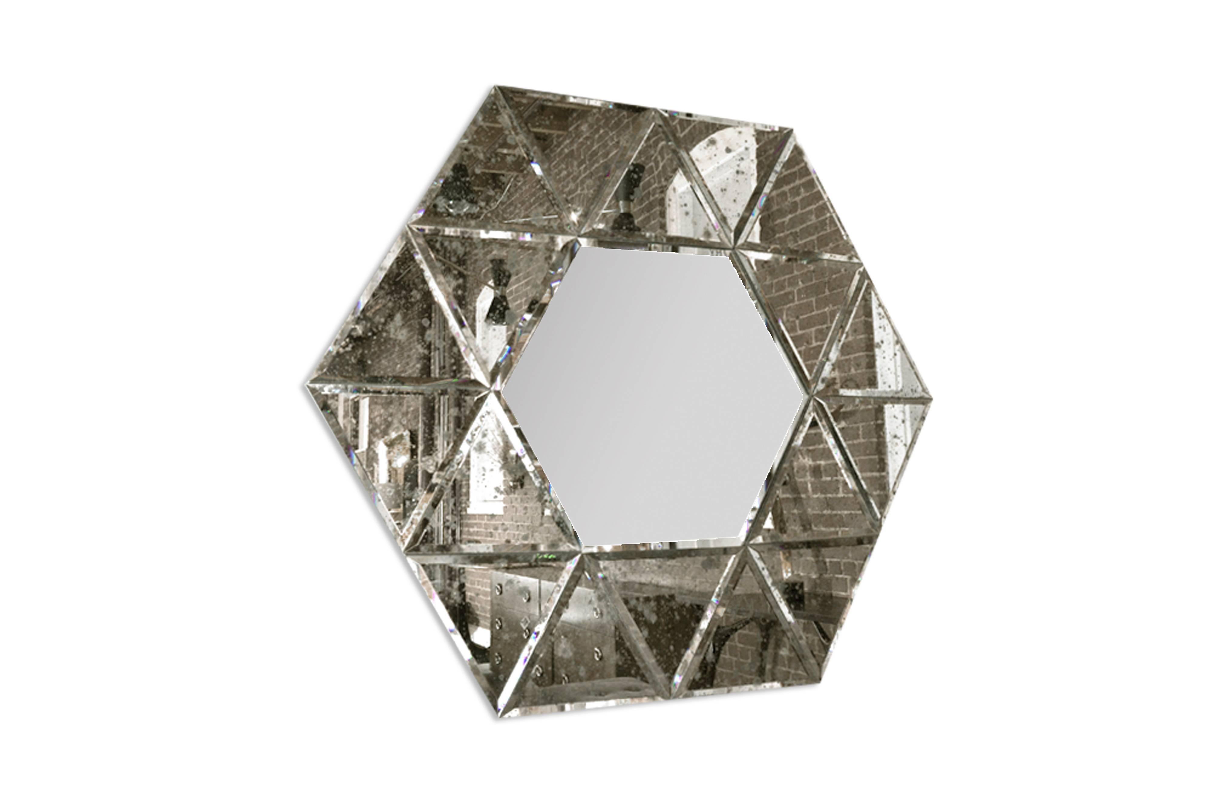 large hexagonal mirror