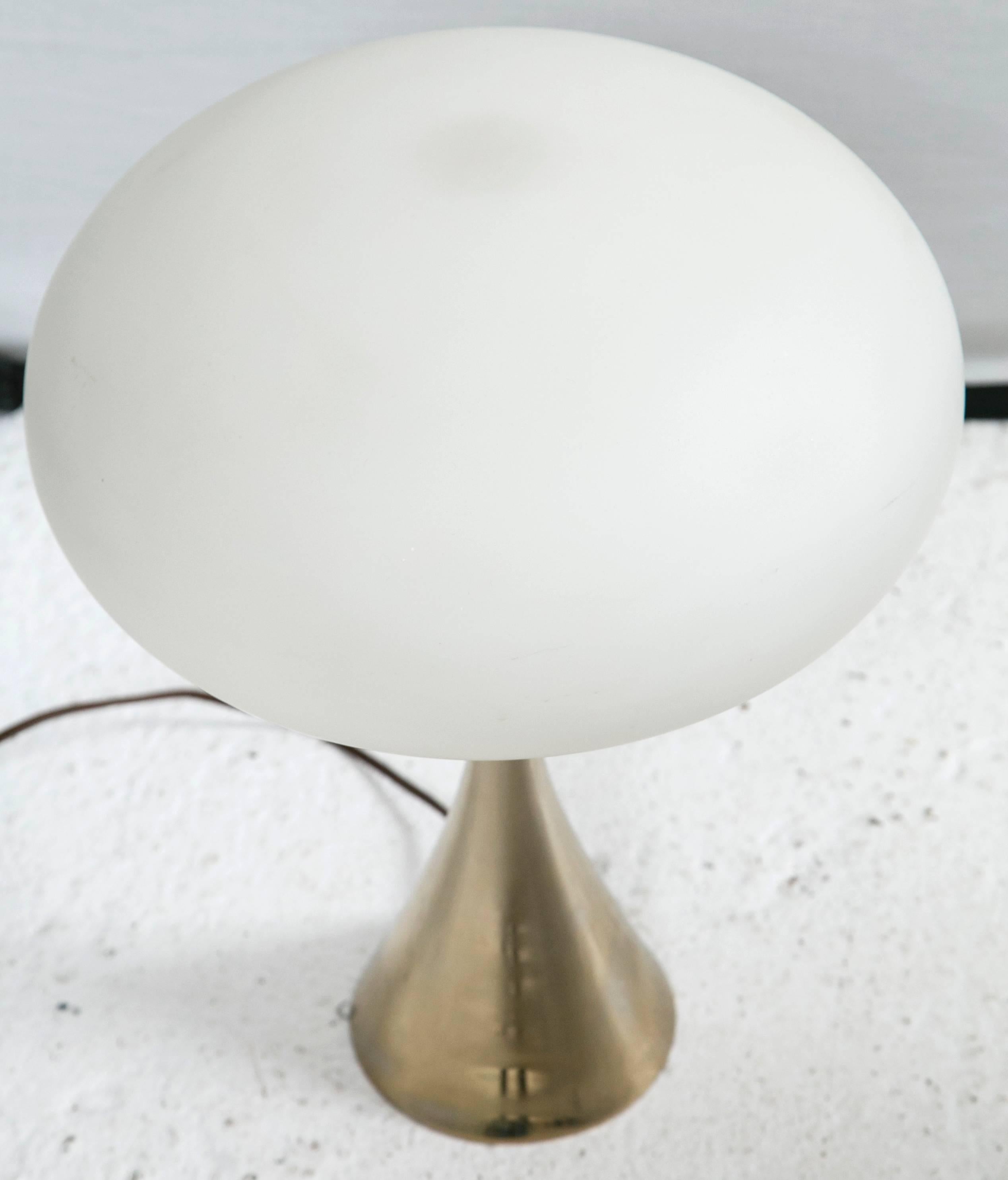 American Brass Mushroom Lamp Designed by Bill Curry for Laurel