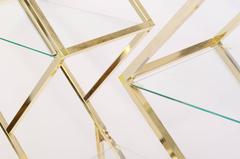 Brass Diamond Sculptural Etagere