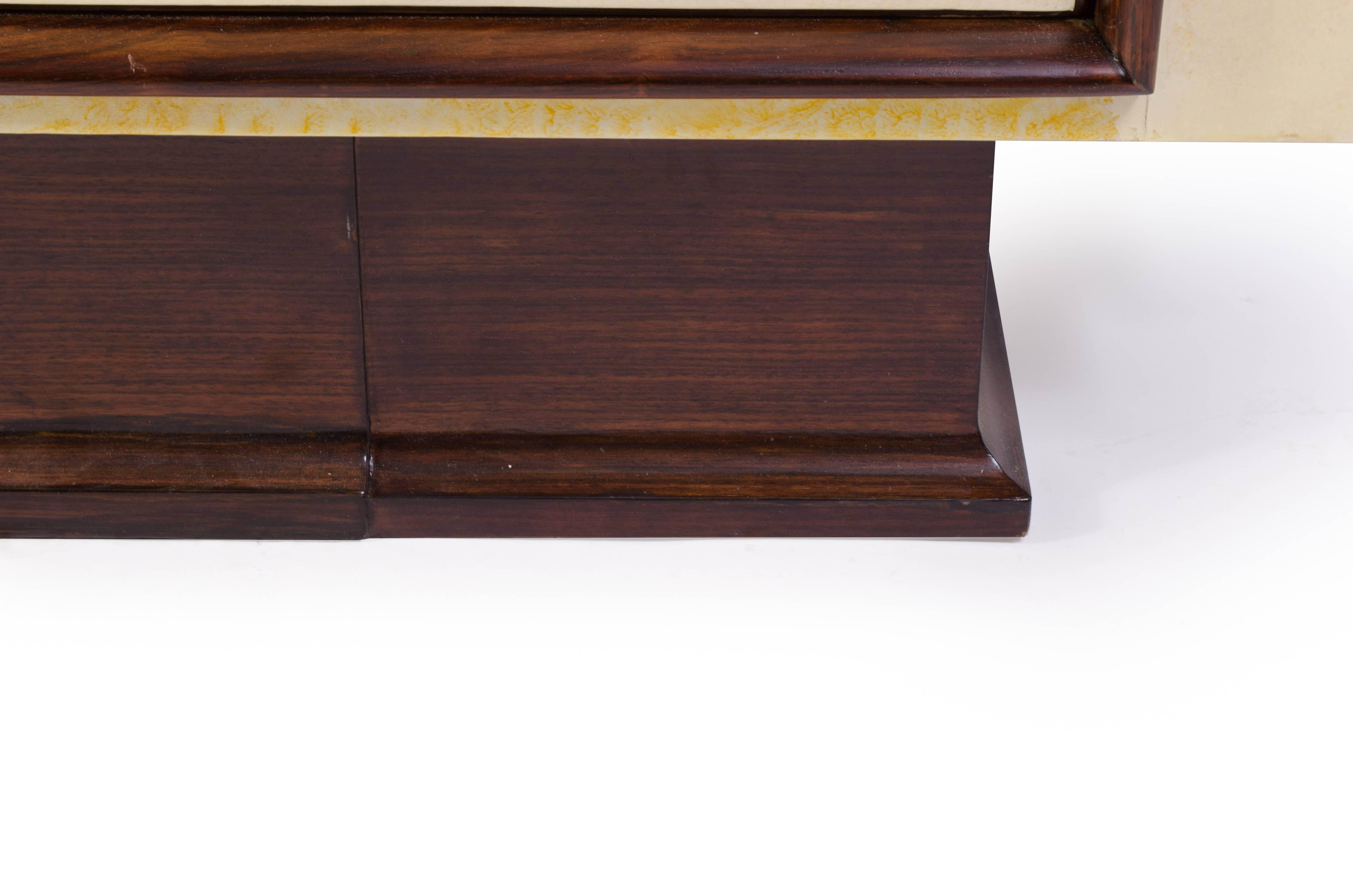 Art-Deco Vellum & Mahogany Sideboard Attributed to Paul Dupré-Lafon In Excellent Condition In Wilton, CT