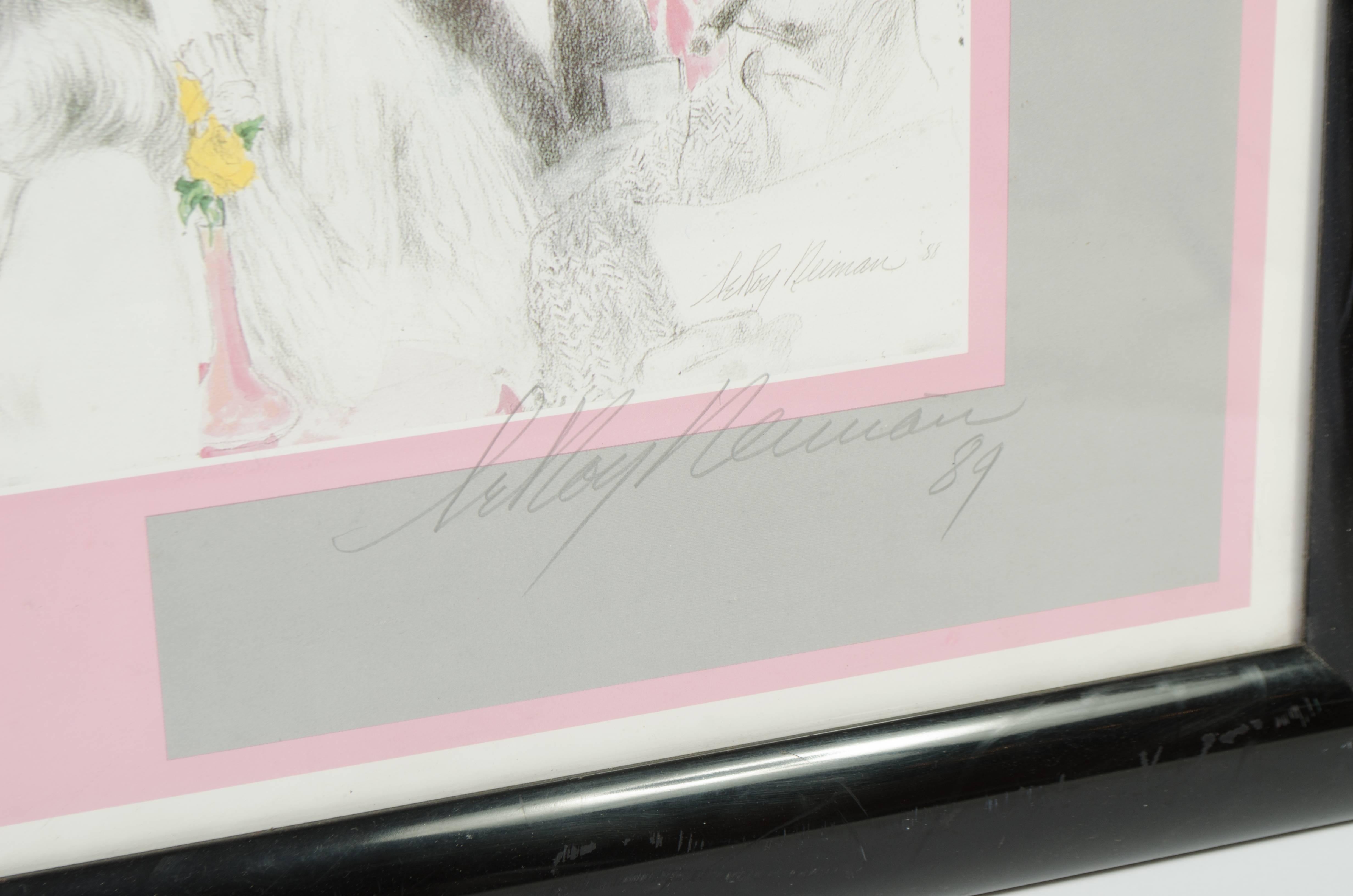 leroy neiman polo lounge lithograph